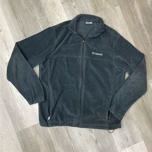 Columbia black zip down fleece jacket